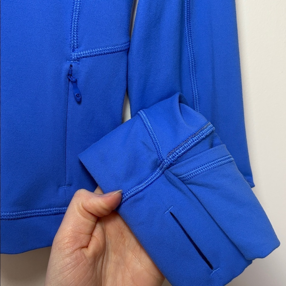 NEW Lululemon It's Rulu Run Half Zip Pullover 4 Blue Long Sleeve Cropped - Picture 5 of 8